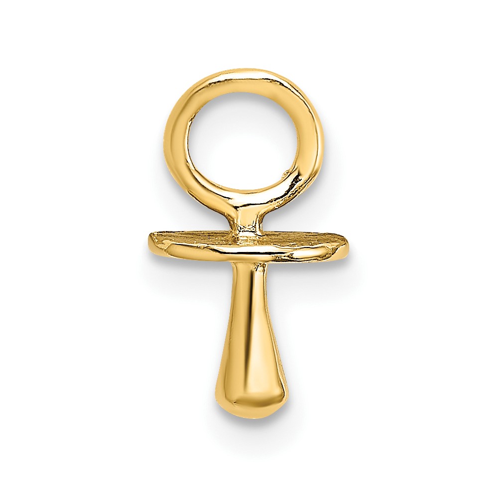 10K Gold Polished 3-D Pacifier Charm (10K5237)