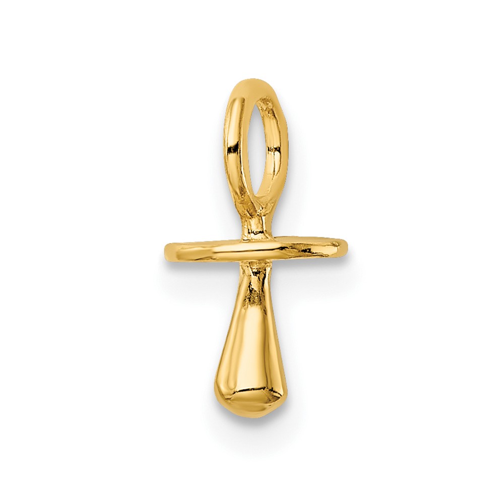 10K Gold Polished 3-D Pacifier Charm (10K5237)