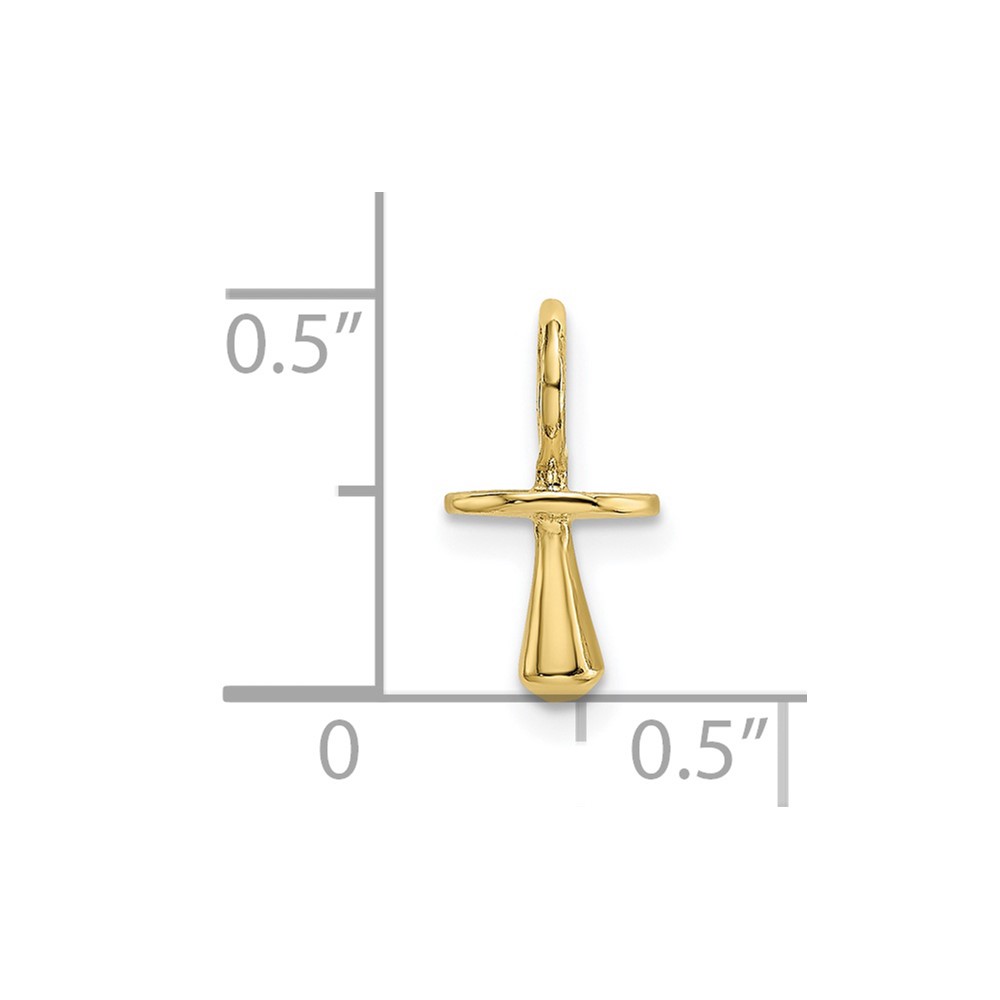 10K Gold Polished 3-D Pacifier Charm (10K5237)