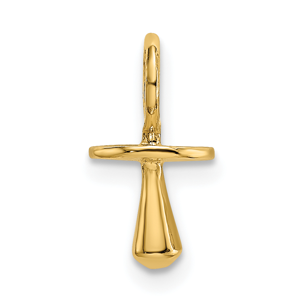 10K Gold Polished 3-D Pacifier Charm (10K5237)