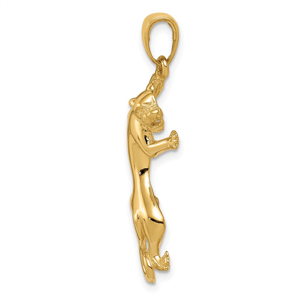 10K Gold Polished Panther Pendant (10K5338)