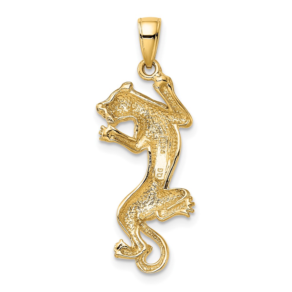 10K Gold Polished Panther Pendant (10K5338)