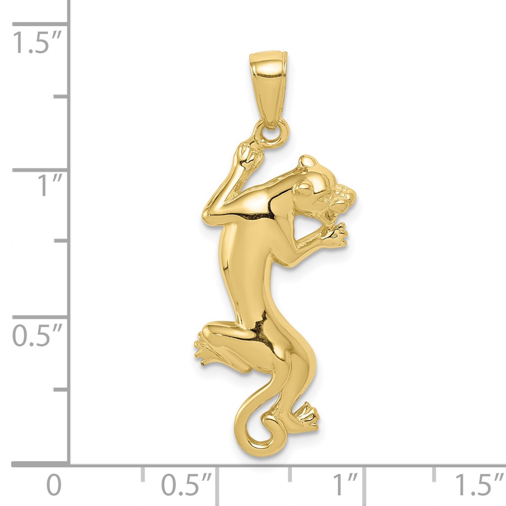10K Gold Polished Panther Pendant (10K5338)