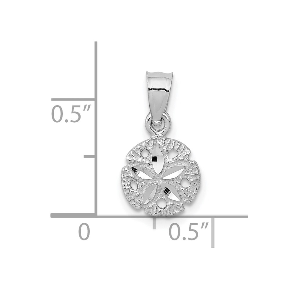10k White Gold Sand Dollar Pendant (10K5381)