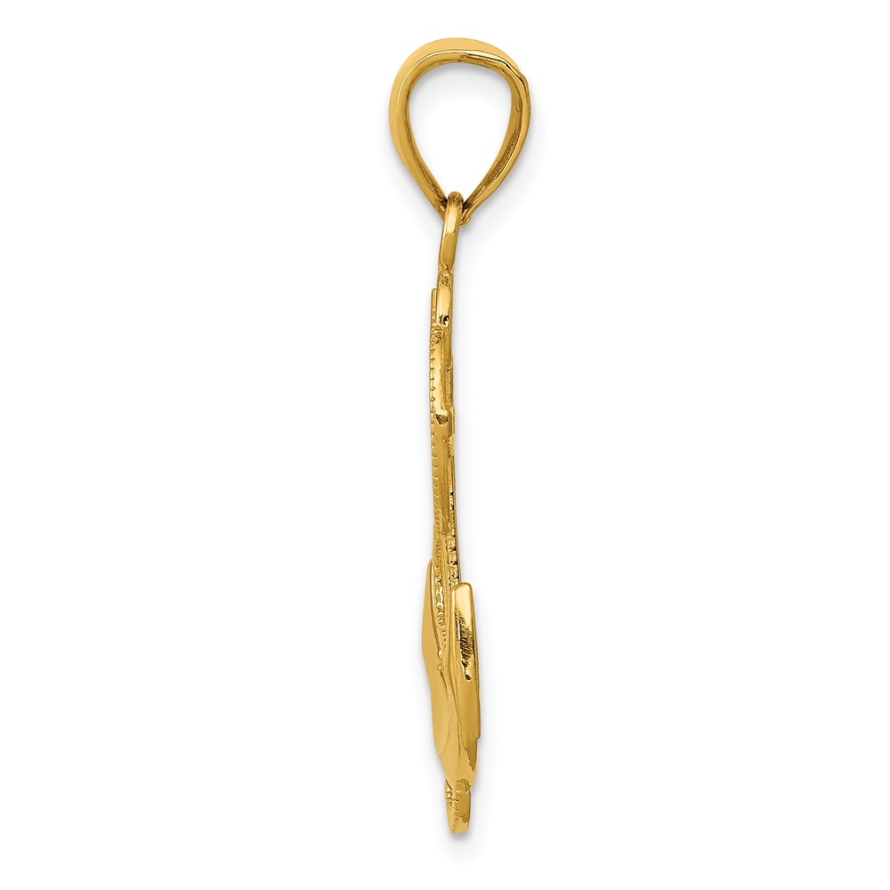 10K Polished Anchor with Textured Rope (10K5393)