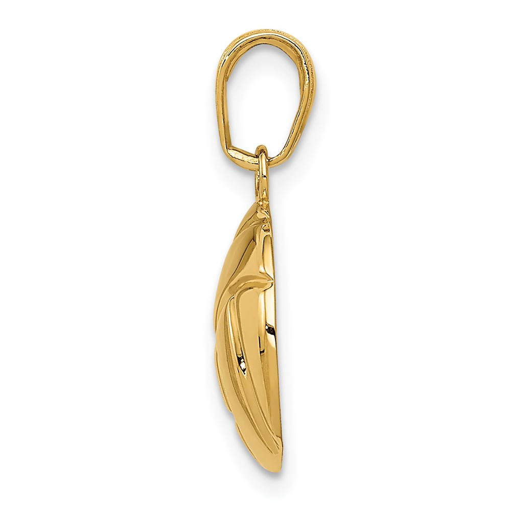 10K Gold Polished Volleyball Pendant (10K5433)