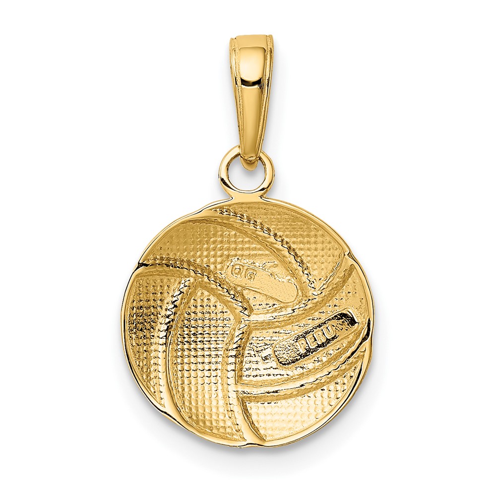 10K Gold Polished Volleyball Pendant (10K5433)