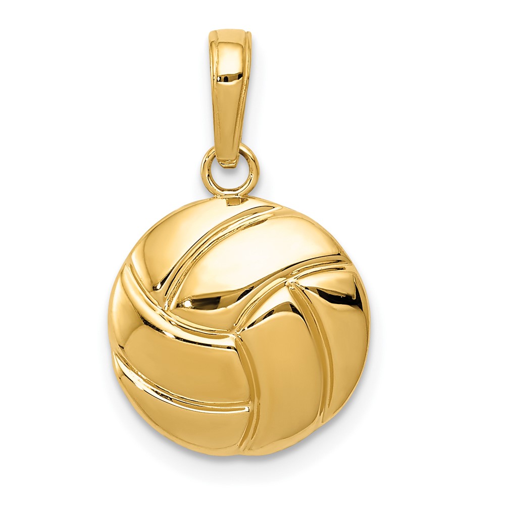 10K Gold Polished Volleyball Pendant (10K5433)