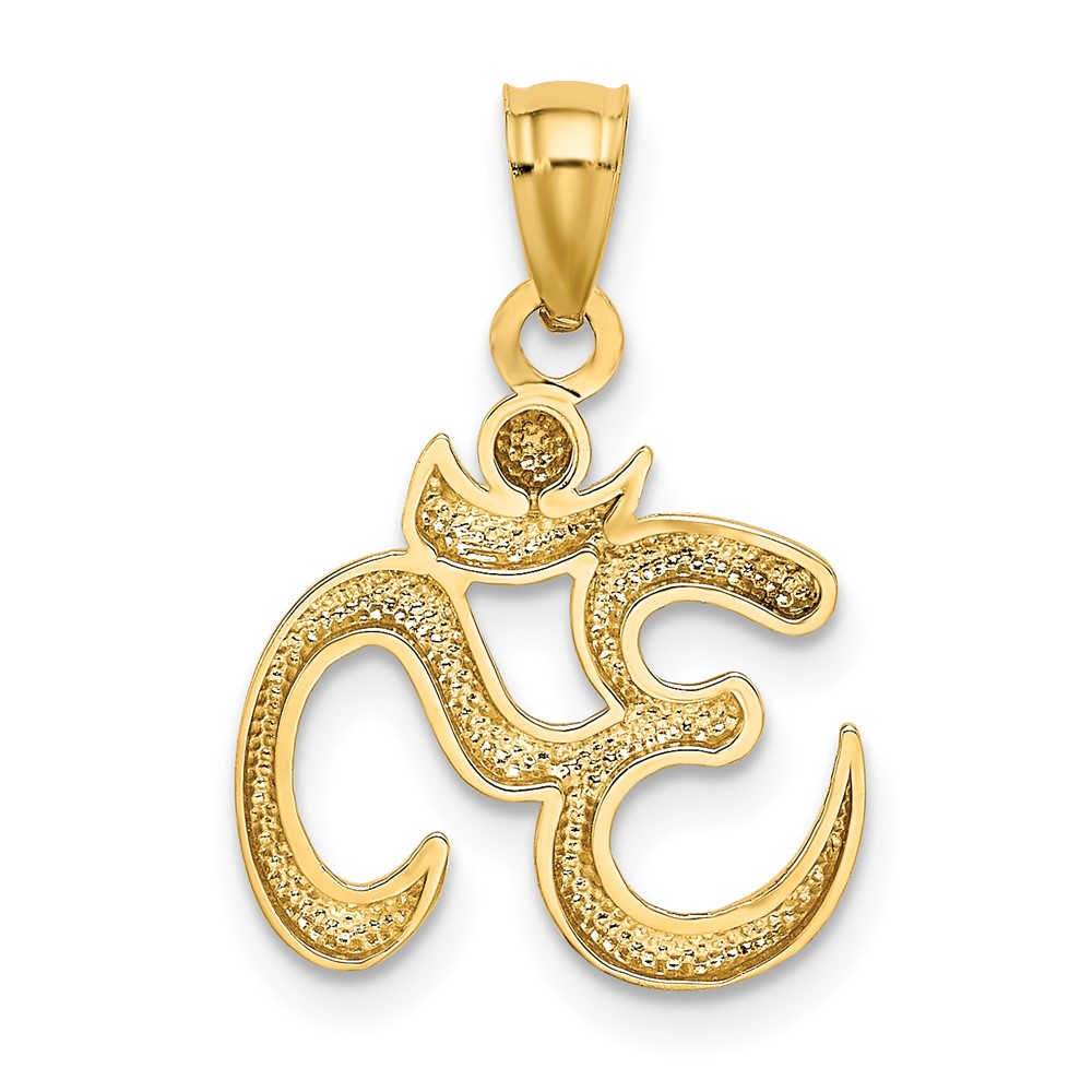 10k Gold Polished Om Symbol Pendant (10K5437)