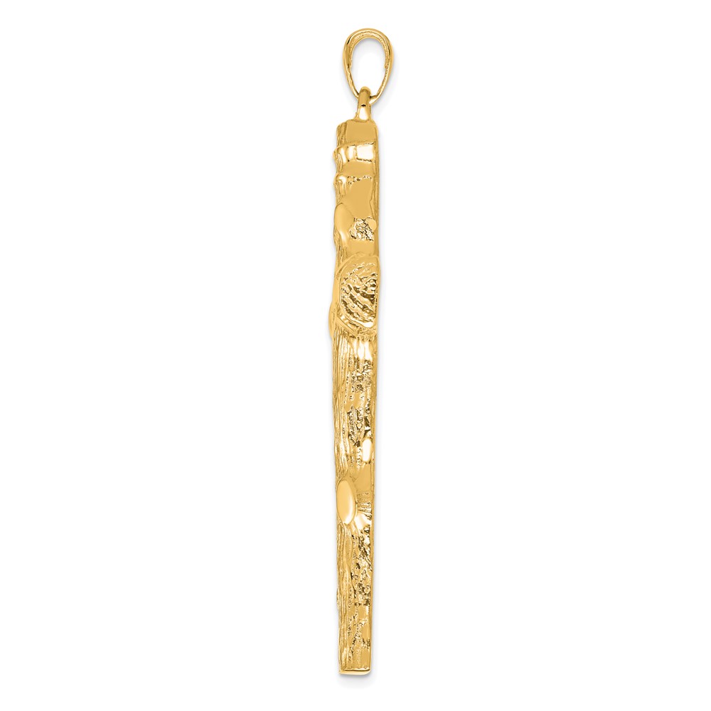 10k Large Textured Cross Pendant (10K5459)