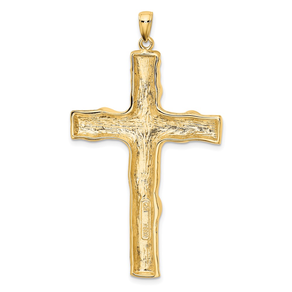 10k Large Textured Cross Pendant (10K5459)