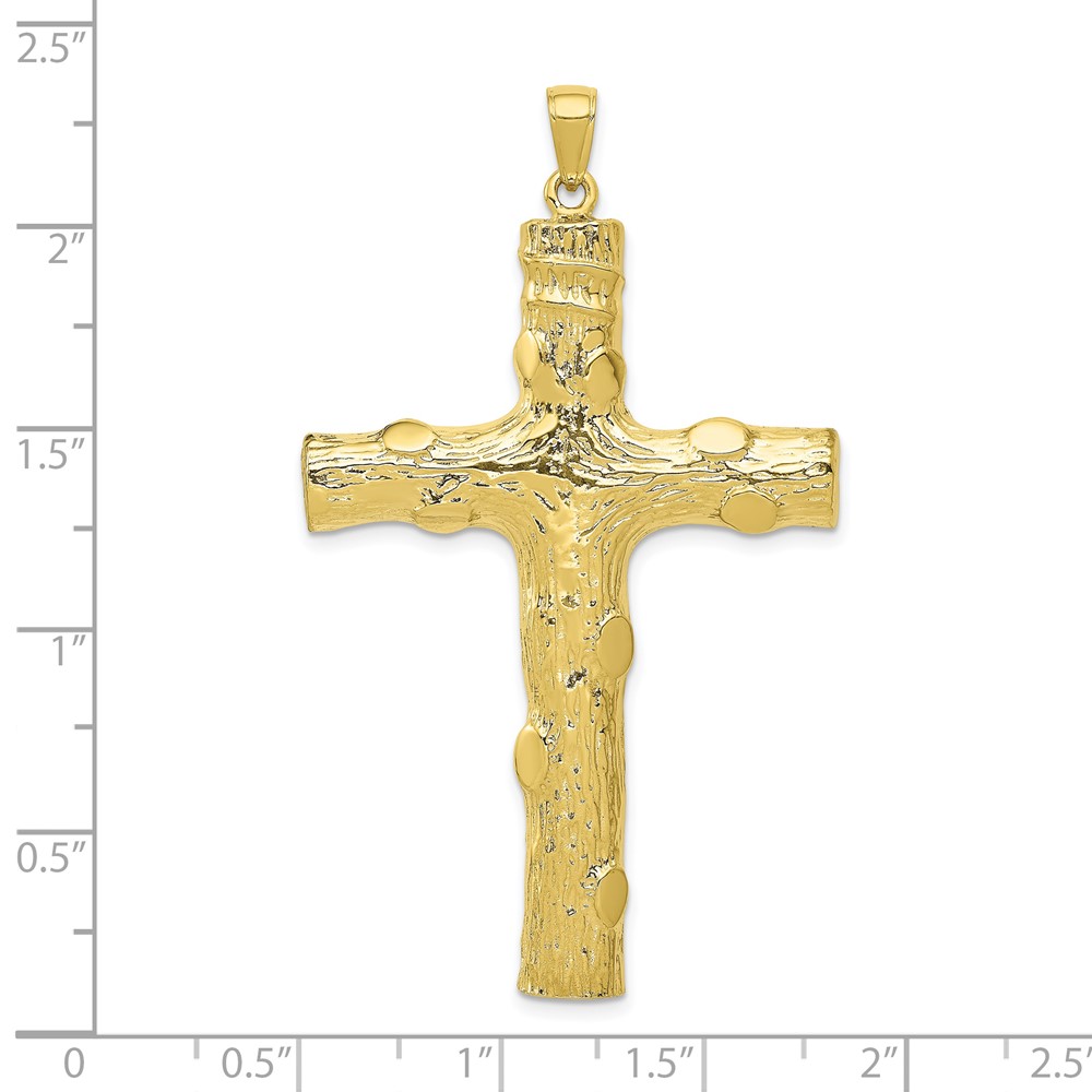 10k Large Textured Cross Pendant (10K5459)