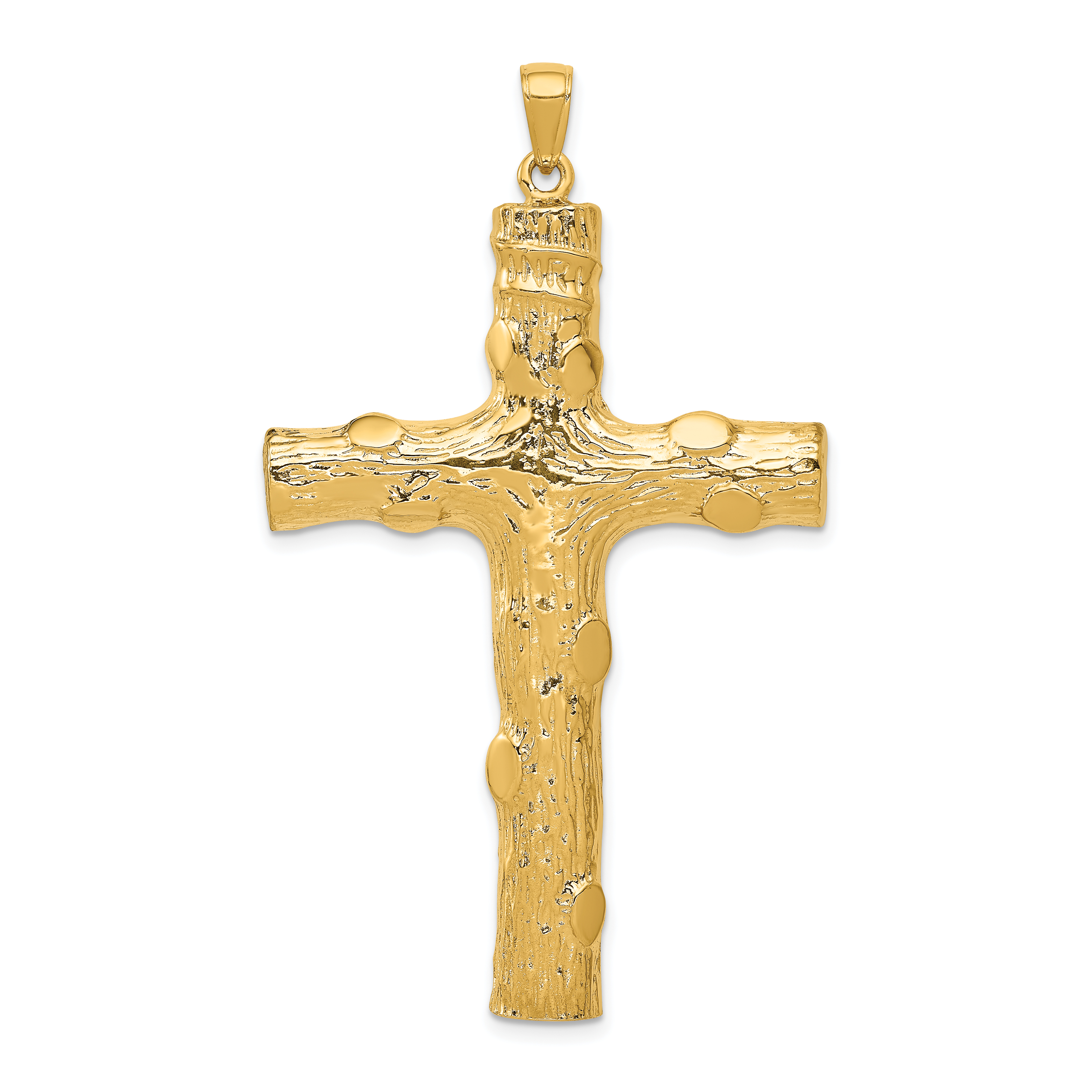 10k Large Textured Cross Pendant (10K5459)
