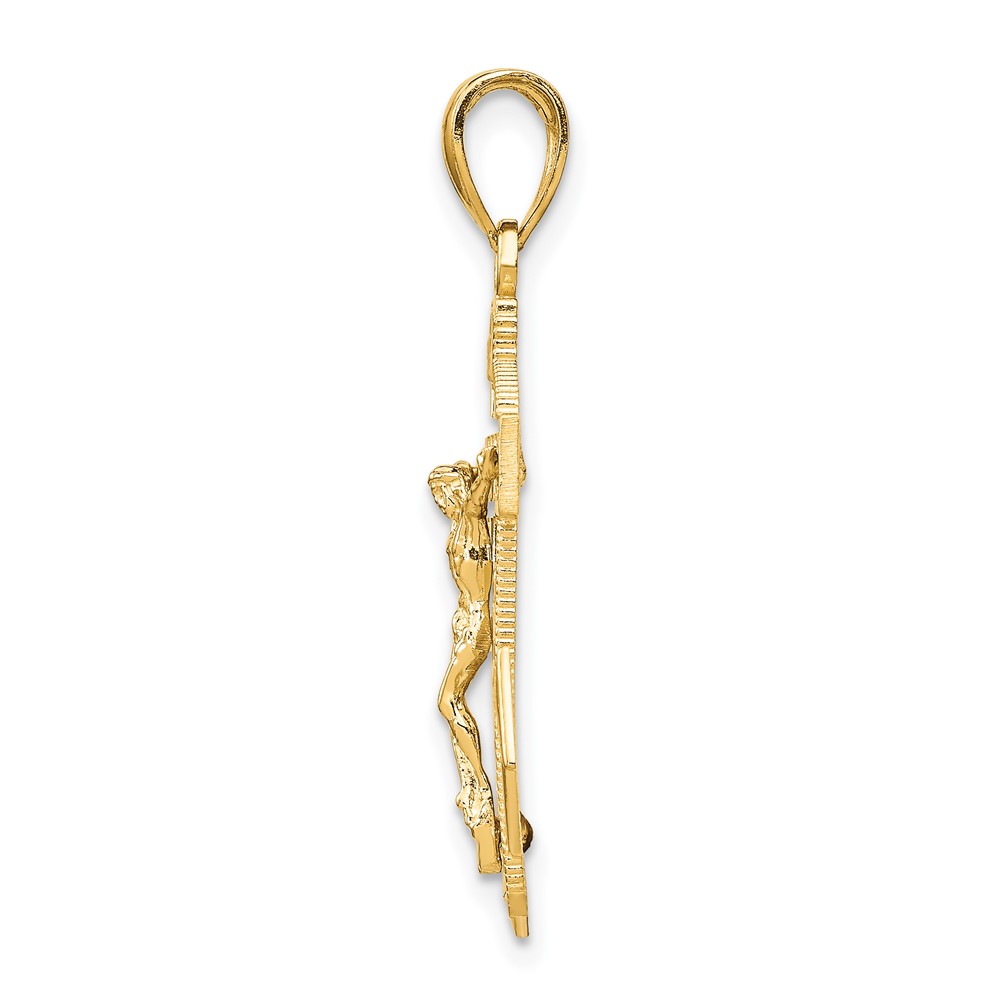 10K Gold Polished & Textured Mini Mariners Crucifix Pendant (10K5581)