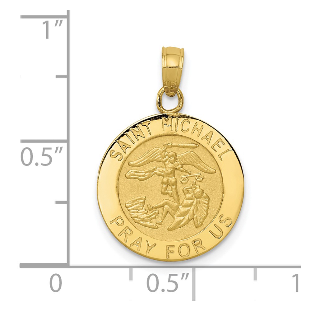 10k Saint Michael Medal Pendant (10K5666)