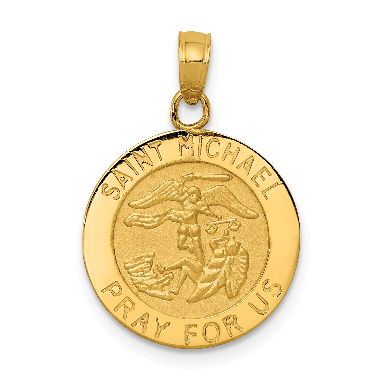 10k Saint Michael Medal Pendant (10K5666)