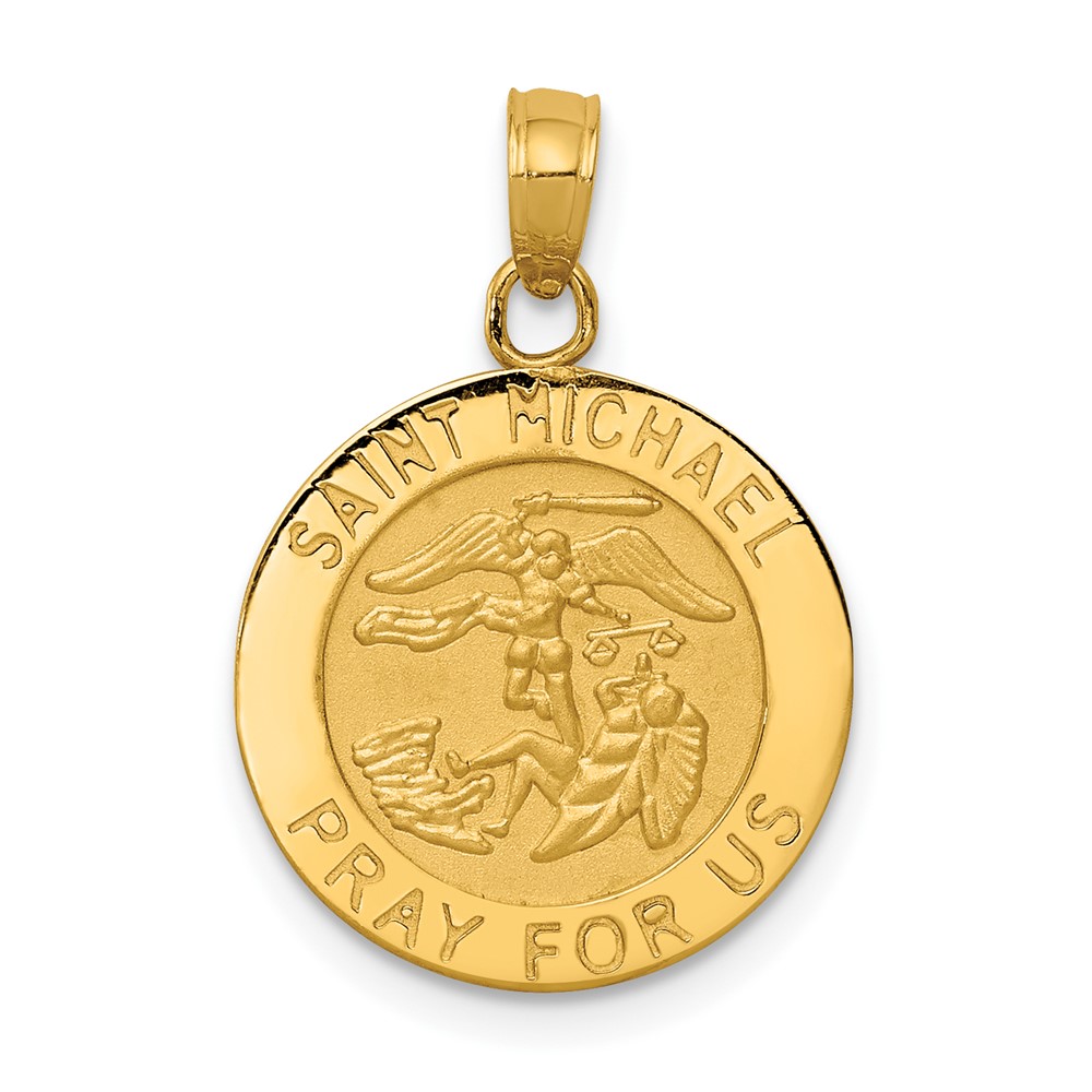 10k Saint Michael Medal Pendant (10K5666)