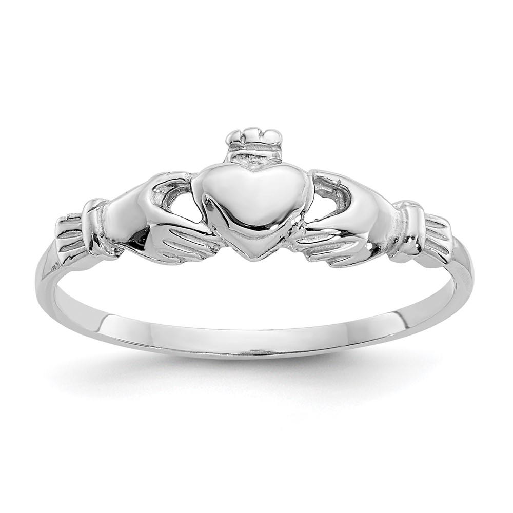 10k White Gold Child’s Claddagh Ring