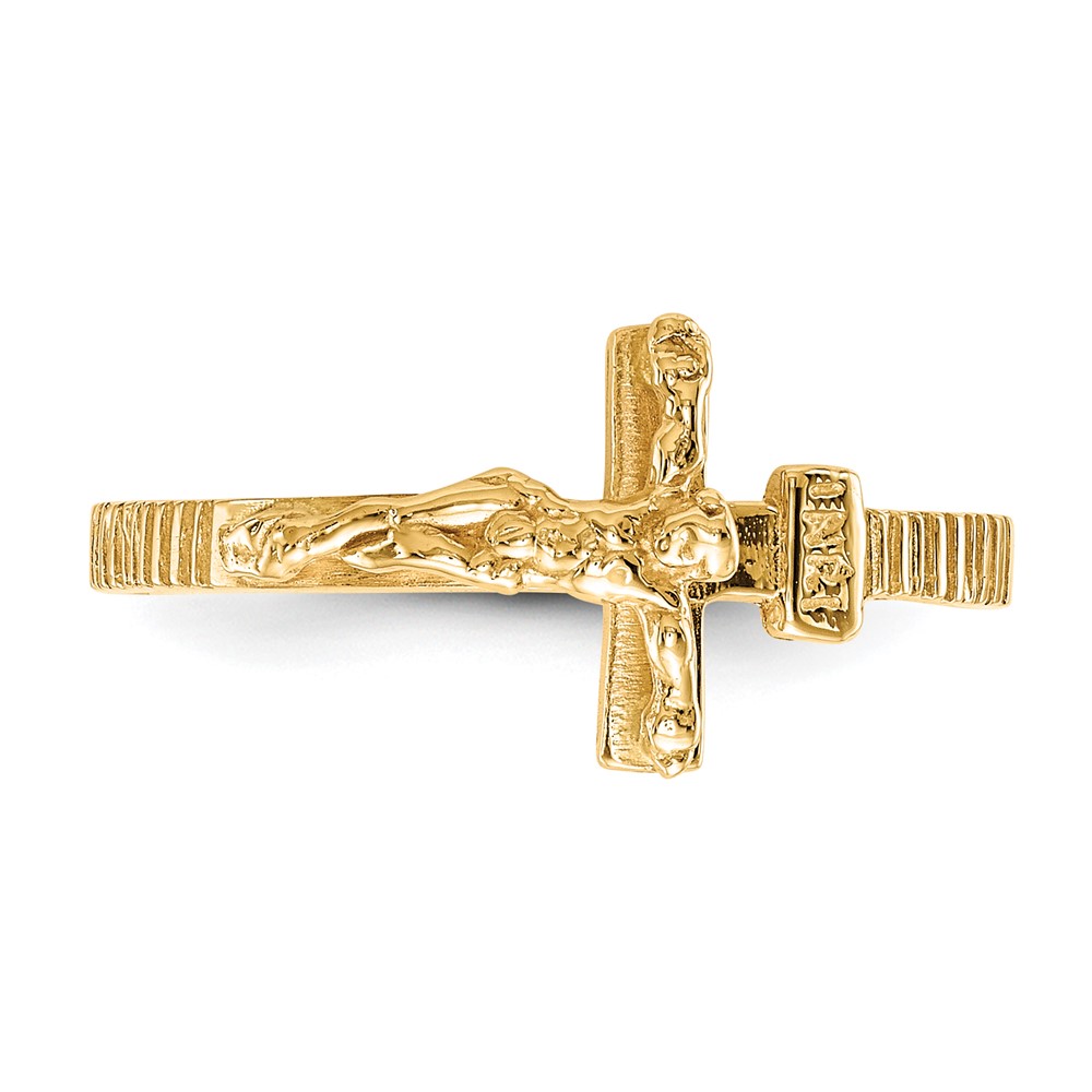 10K Gold Polished Jesus Band Ring (10K5725)