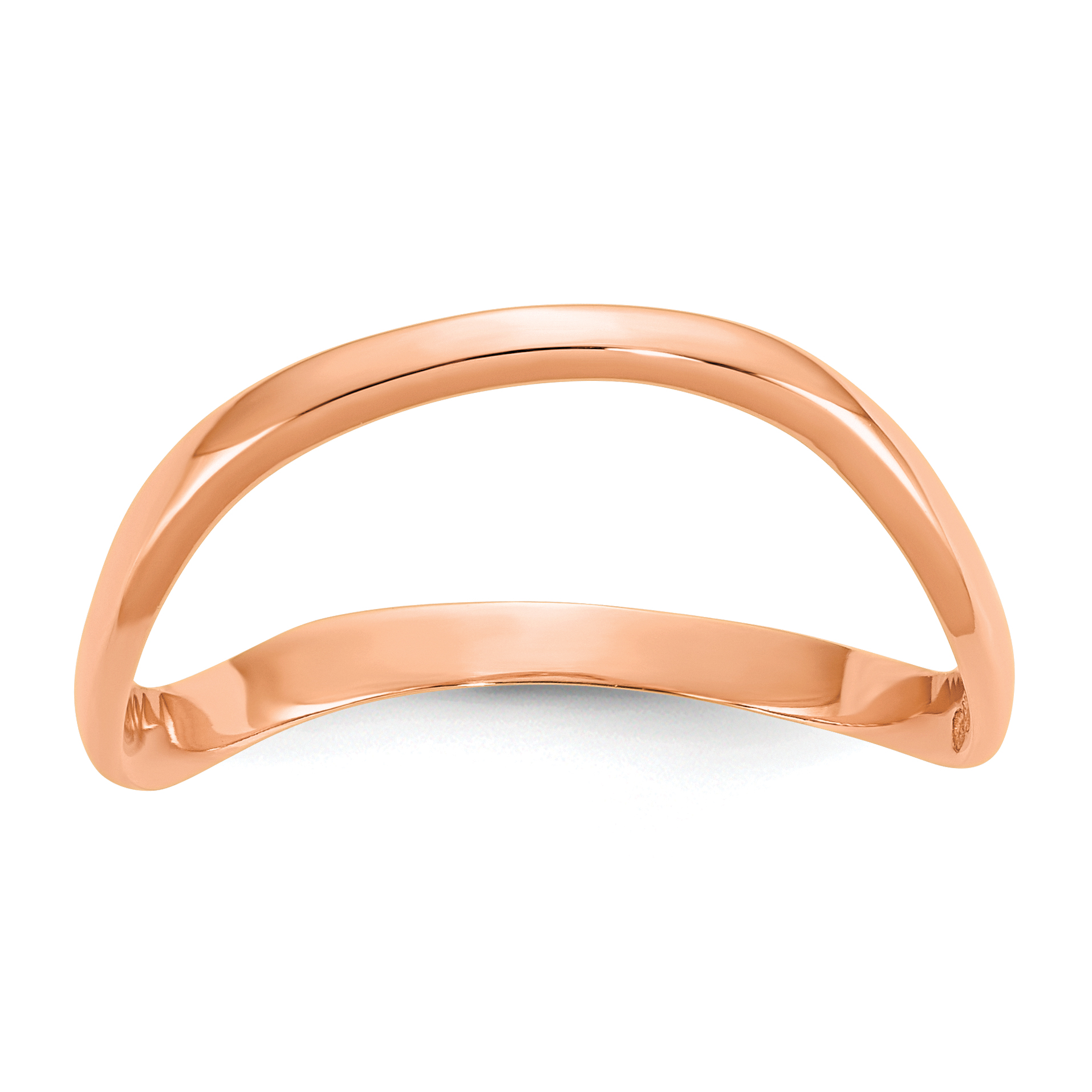 10K Rose Gold Wave Fashion Thumb Ring (10K5785)