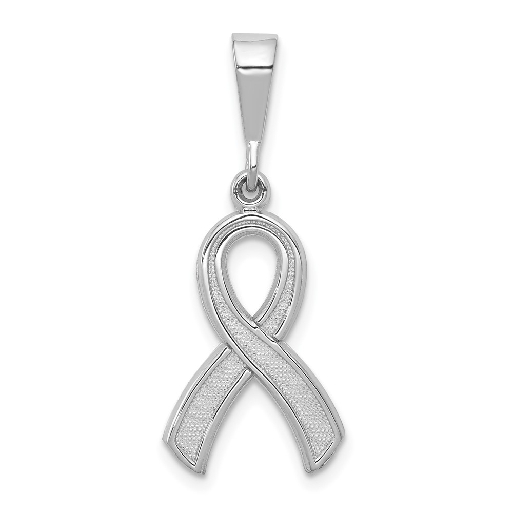 10k White Gold Awareness Pendant (10K579)