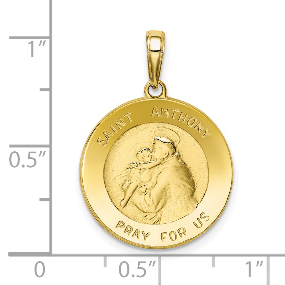 10k Saint Anthony Small Round Medal Pendant (10K5826)