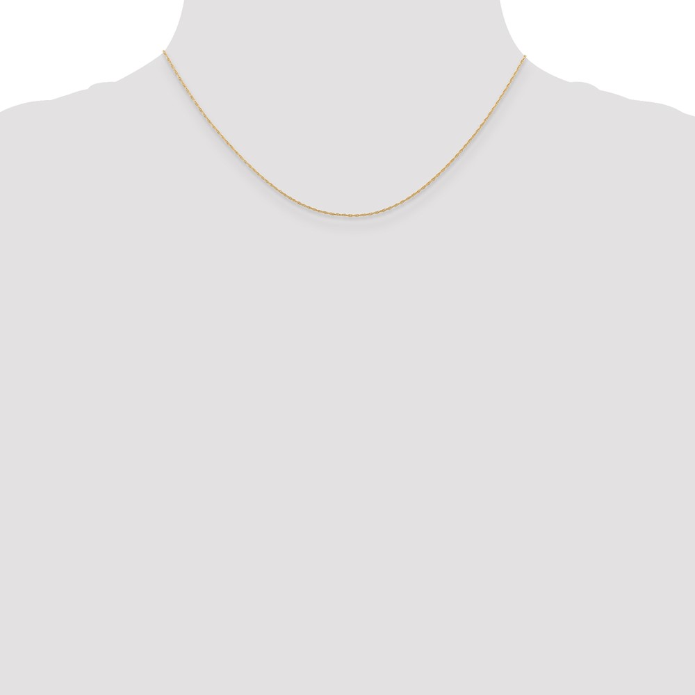10K Rose Gold .5mm Carded Cable Rope Chain (10K5RR-16)