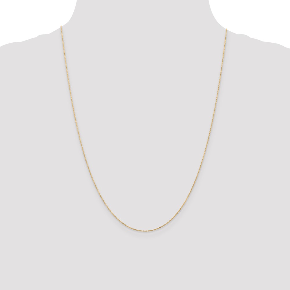 10K Rose Gold .5mm Carded Cable Rope Chain (10K5RR-24)