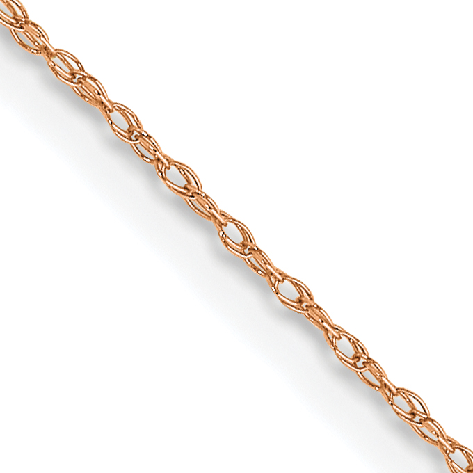 10K Rose Gold .5mm Carded Cable Rope Chain (10K5RR-16)