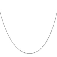 10K White Gold.5mm Carded Cable Rope Chain view 2