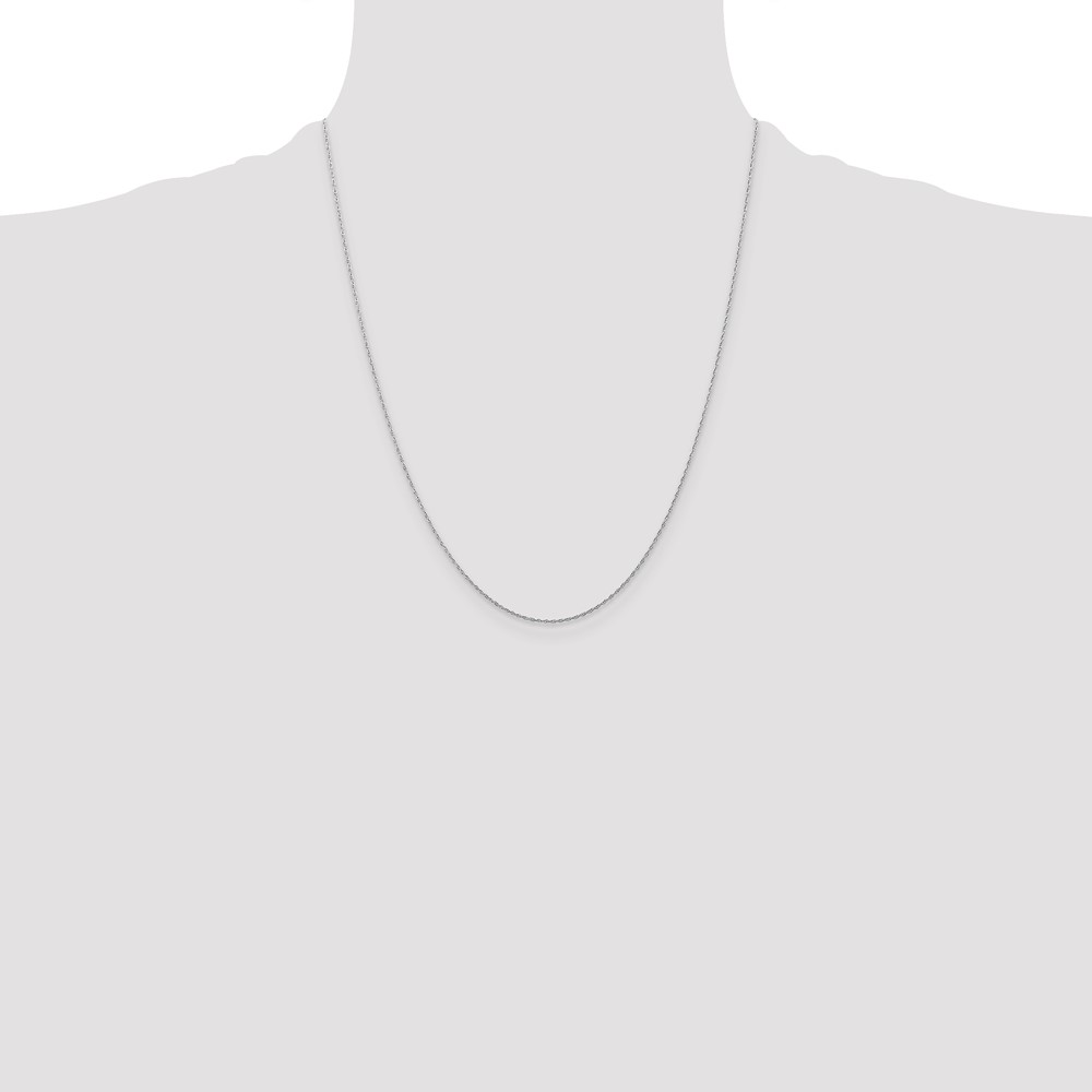 10k White Gold .5mm Carded Cable Rope Chain (10K5RW-22)