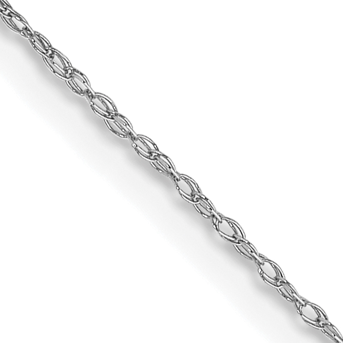 10k White Gold .5mm Carded Cable Rope Chain (10K5RW-16)