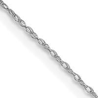10K White Gold.5mm Carded Cable Rope Chain view 1