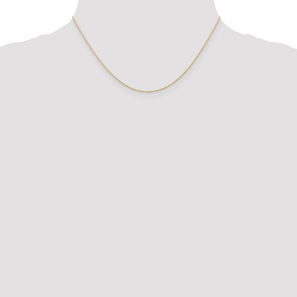 10k .5mm Carded Cable Rope Chain (10K5RY-16)