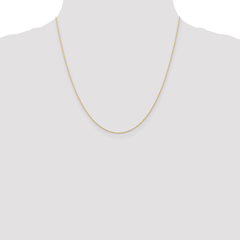 10k .5mm Carded Cable Rope Chain (10K5RY-20)