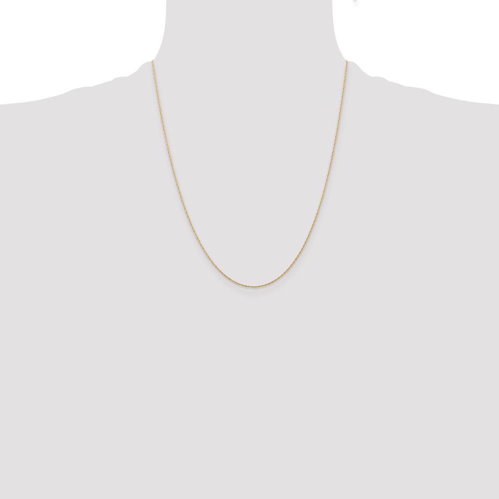 10k .5mm Carded Cable Rope Chain (10K5RY-22)