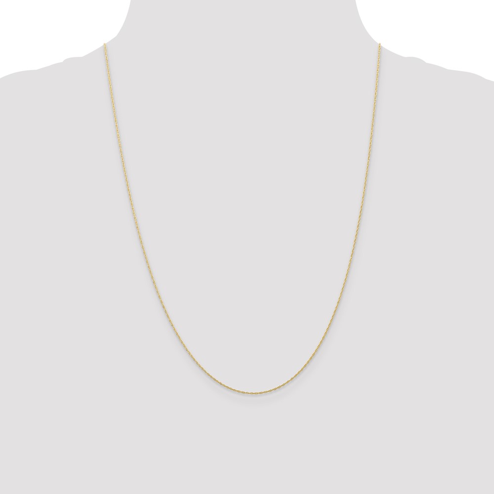 10k .5mm Carded Cable Rope Chain (10K5RY-24)