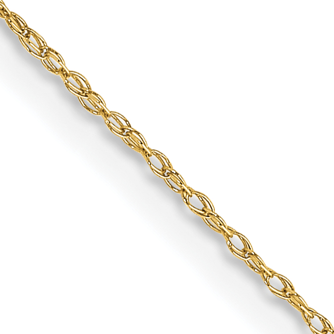 10k .5mm Carded Cable Rope Chain (10K5RY-16)