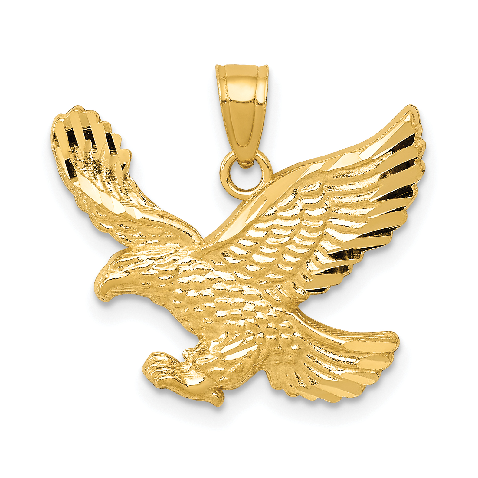 10k Diamond-cut Eagle Pendant (10K6000)