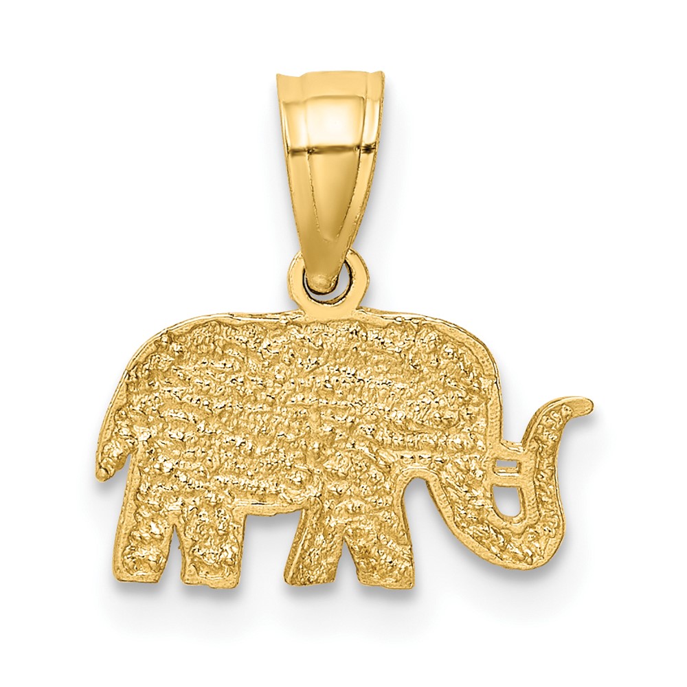 10k Polished Elephant Pendant (10K6014)