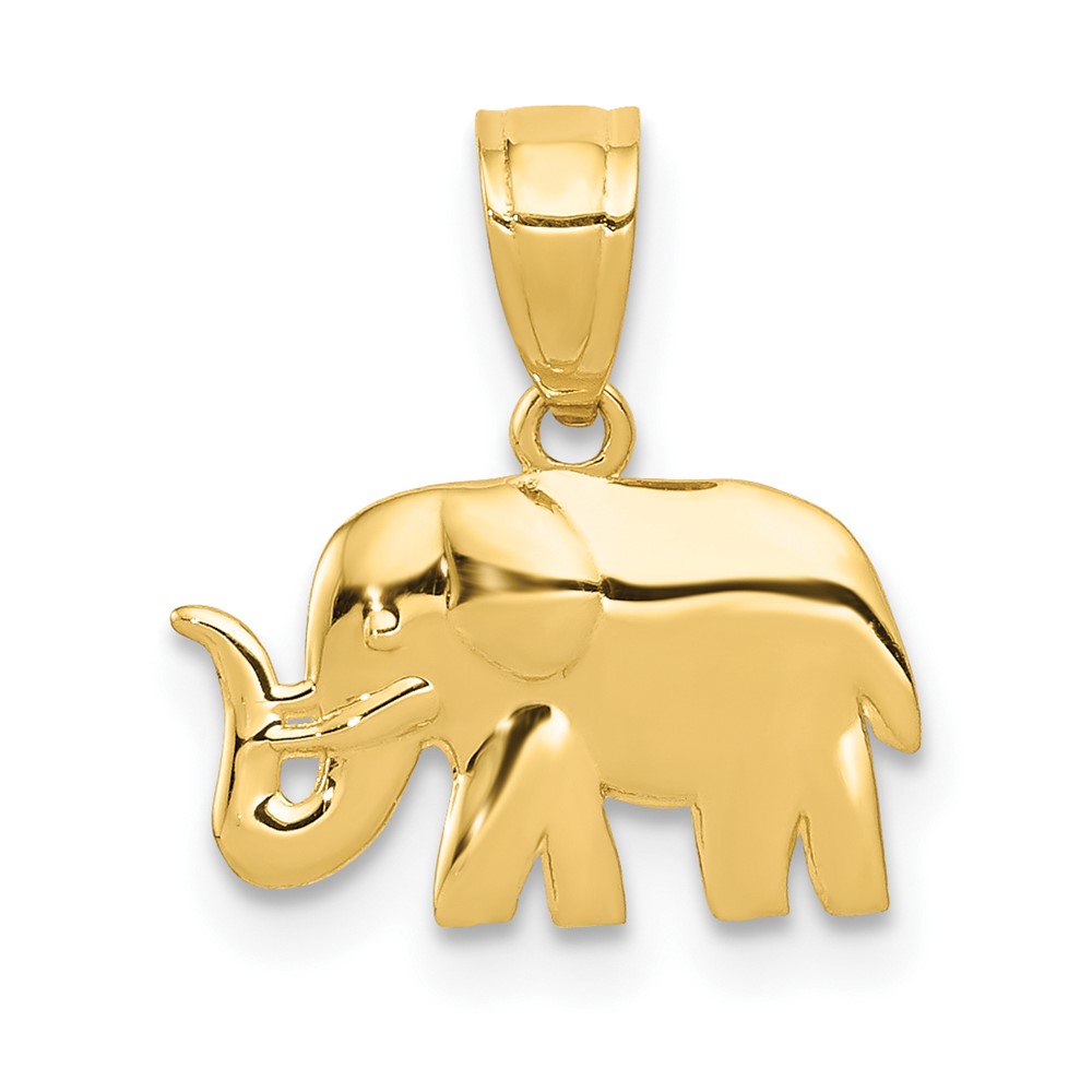 10k Polished Elephant Pendant (10K6014)