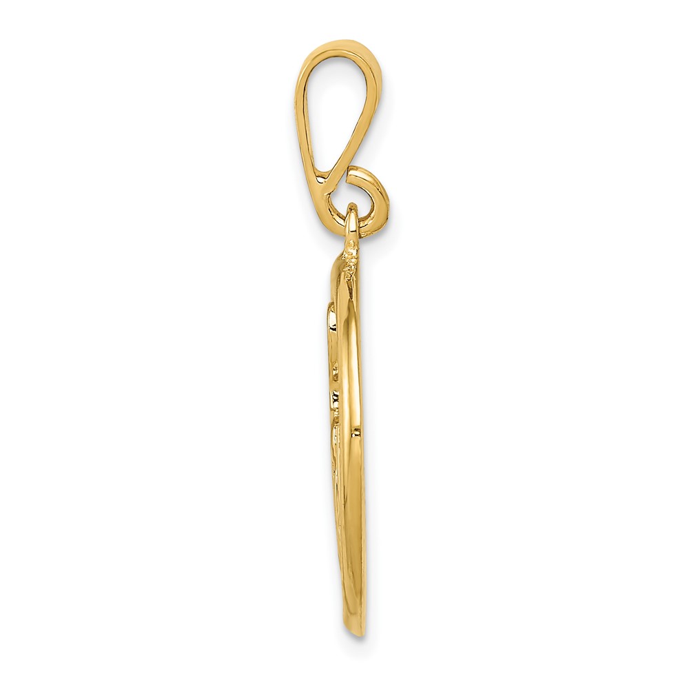 10k Gold Polished Musical Notes Pendant (10K6136)