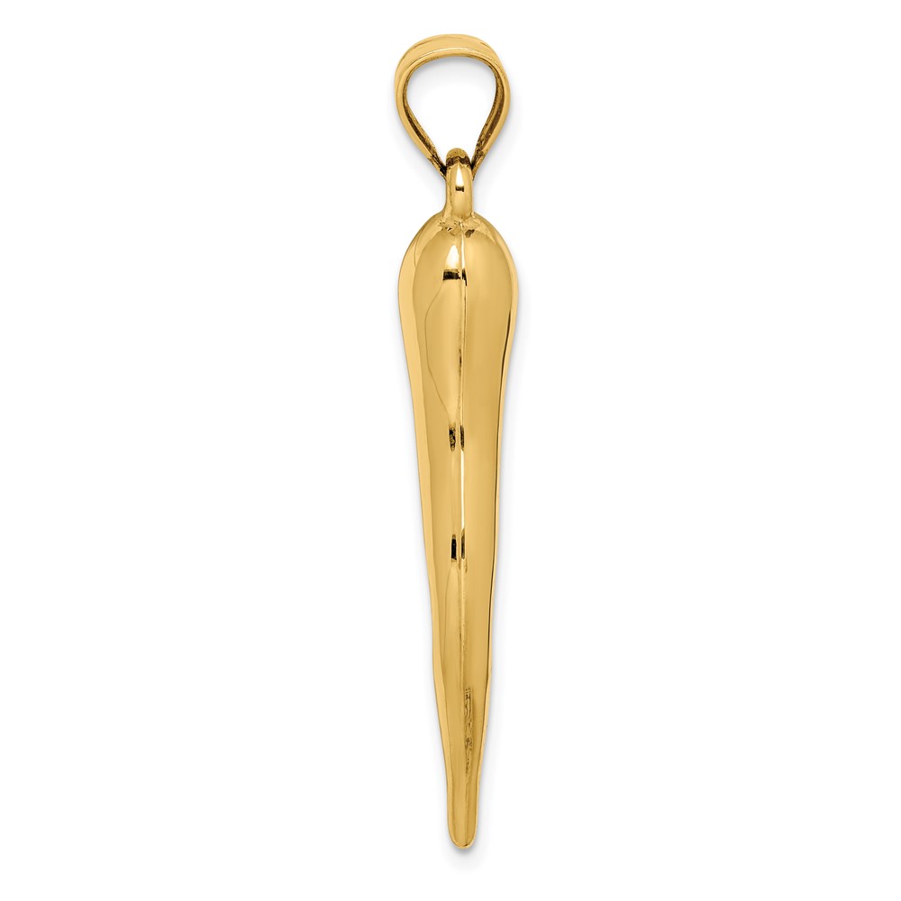 10k Hollow Italian Horn Pendant (10K6388)
