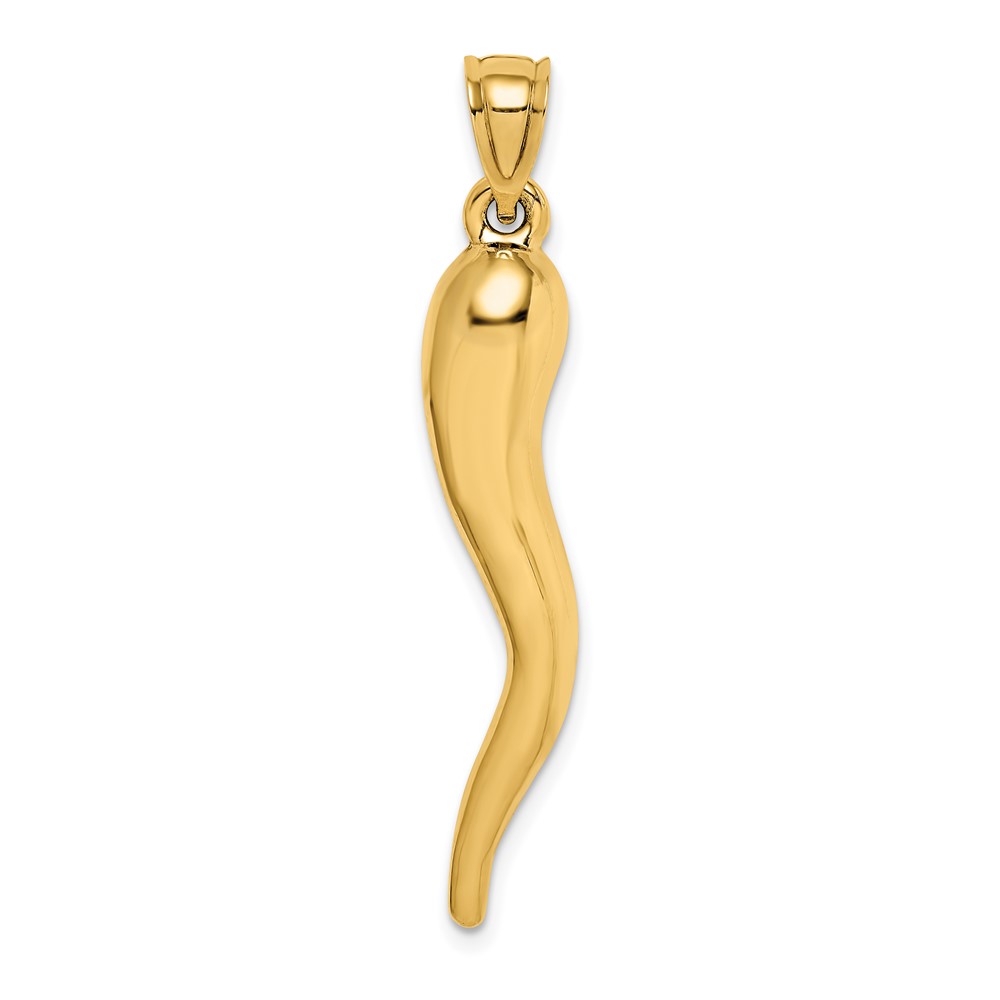 10k Hollow Italian Horn Pendant (10K6388)