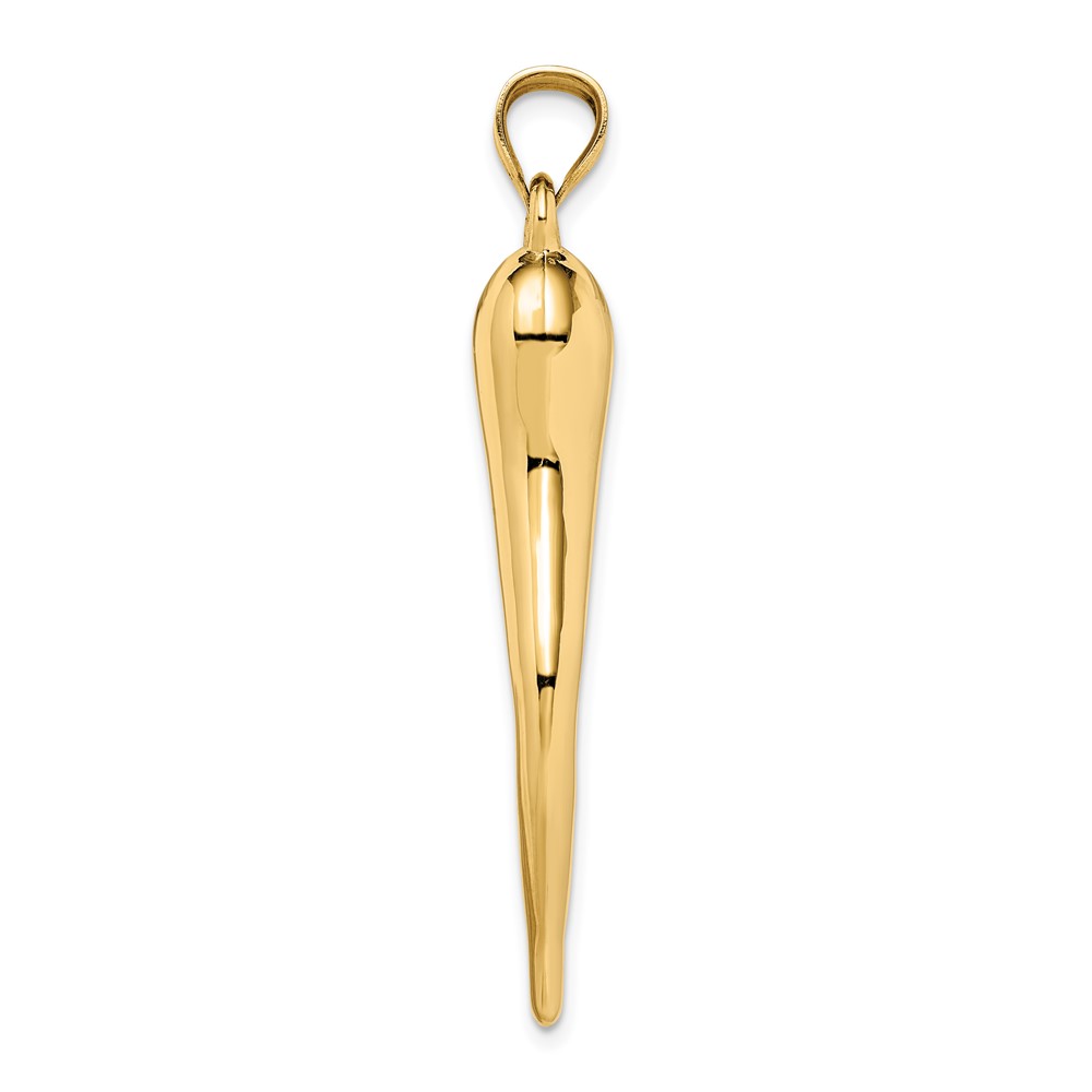 10k Hollow Italian Horn Pendant (10K6389)