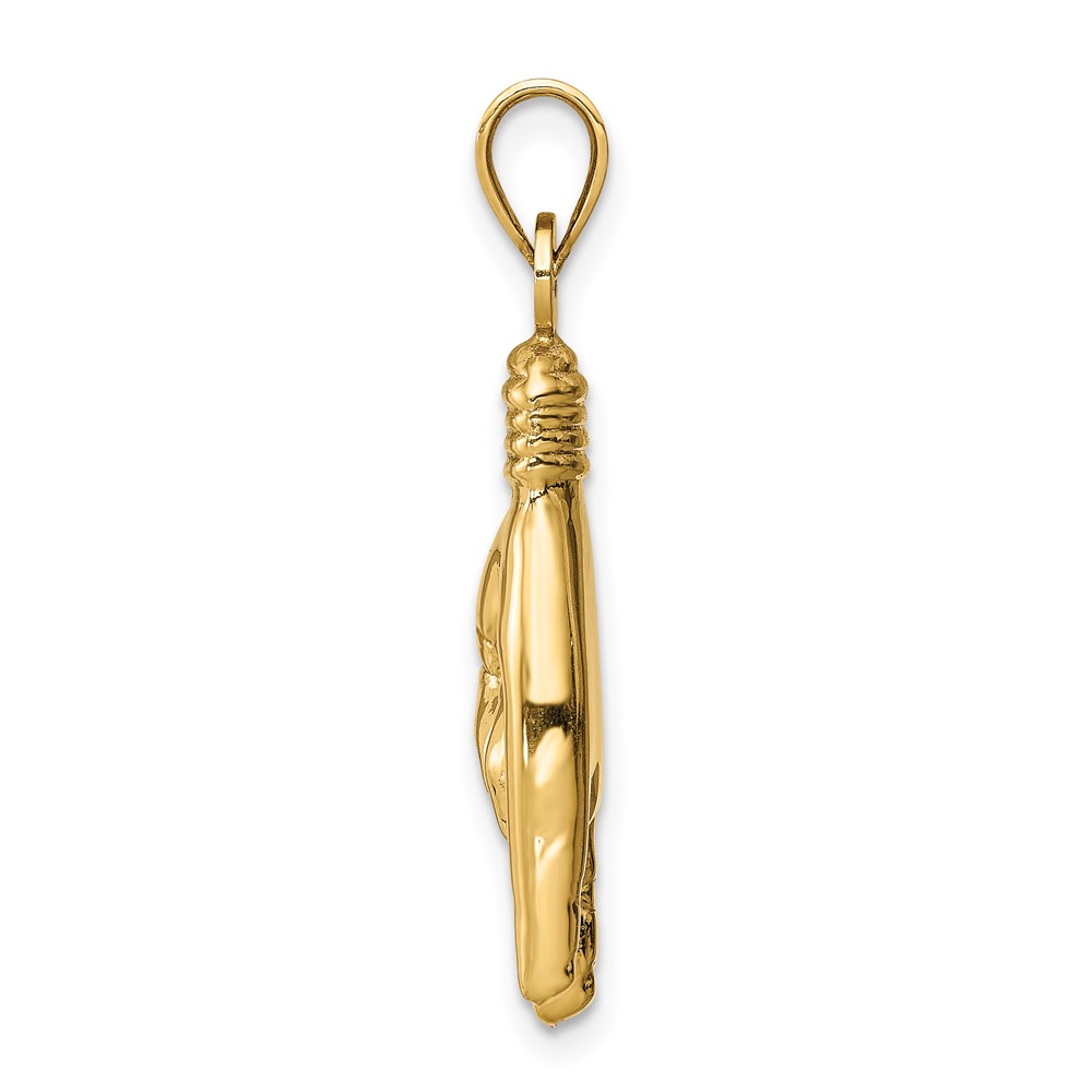 10K 3D Hollow Rock On Sign Charm (10K6392)