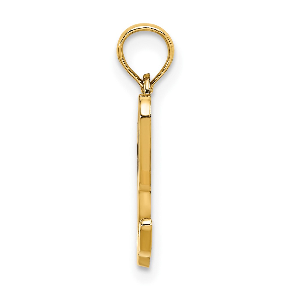10K Polished L Script Initial Charm (10K6422L)