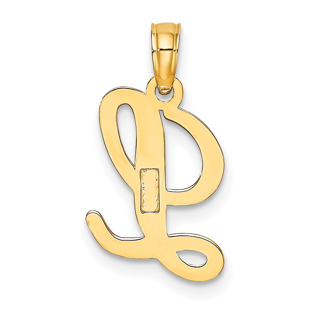 10K Polished L Script Initial Charm (10K6422L)