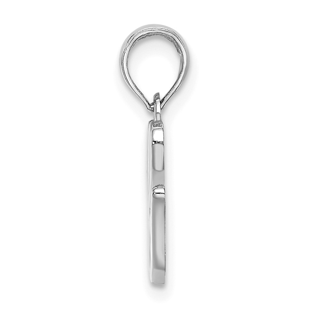 10K White Gold Polished G Script Initial Charm (10K6422WG)