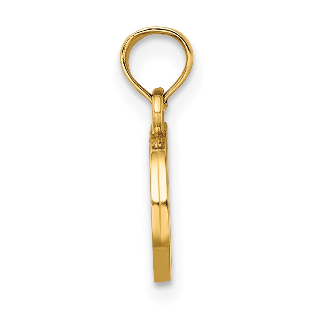 10K Polished D Block Initial Charm (10K6423D)